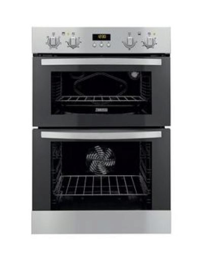 Zanussi Zod35511Dx 60Cm Built-In Double Electric Oven - Stainless Steel Zanussi Zod35511Dx 60Cm Built-In Double Electric Oven - Stainless Steel